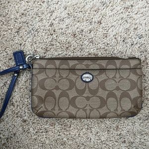 Coach Brown Wristlet